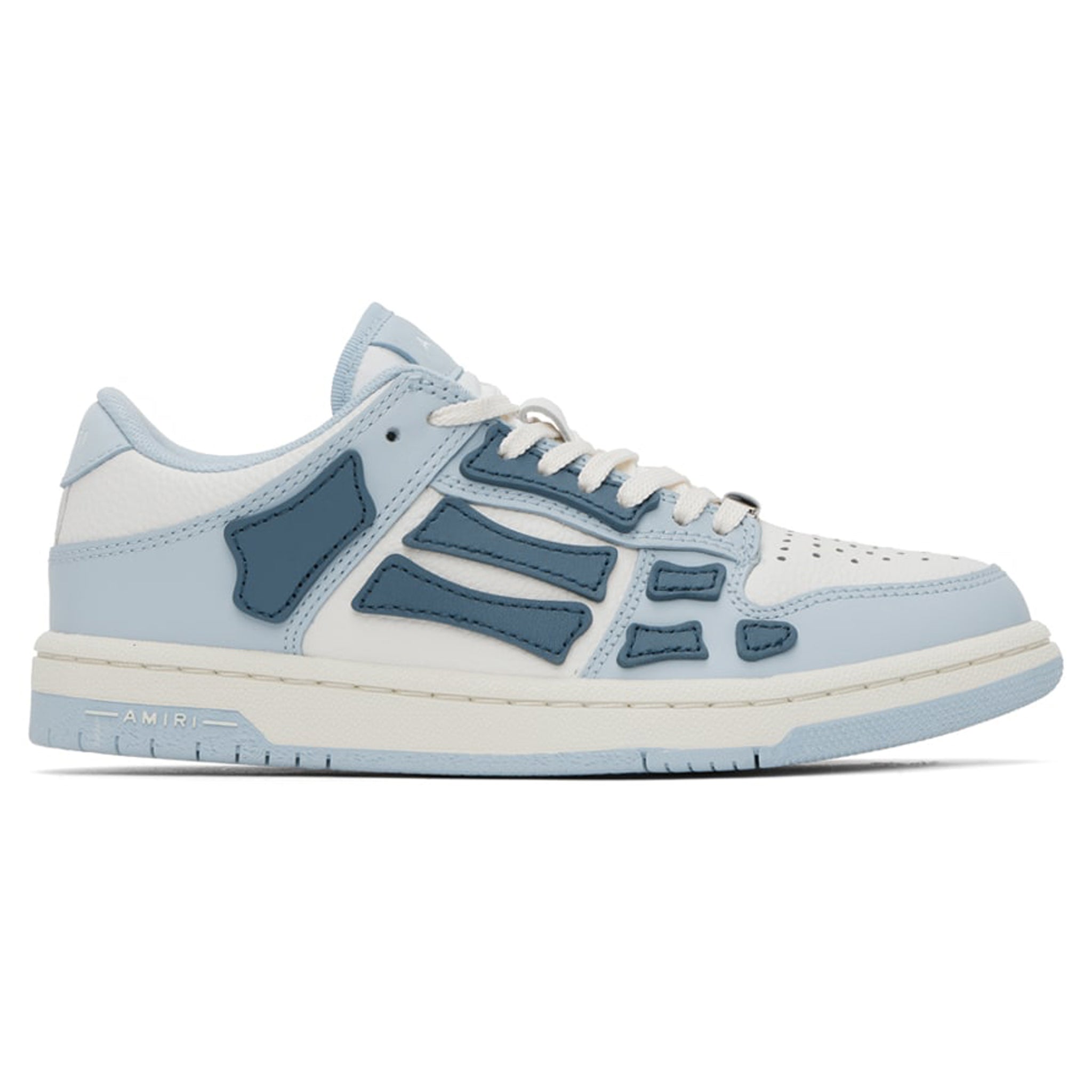 Image of Amiri Skeleton Low Top Baby Blue White Sneaker